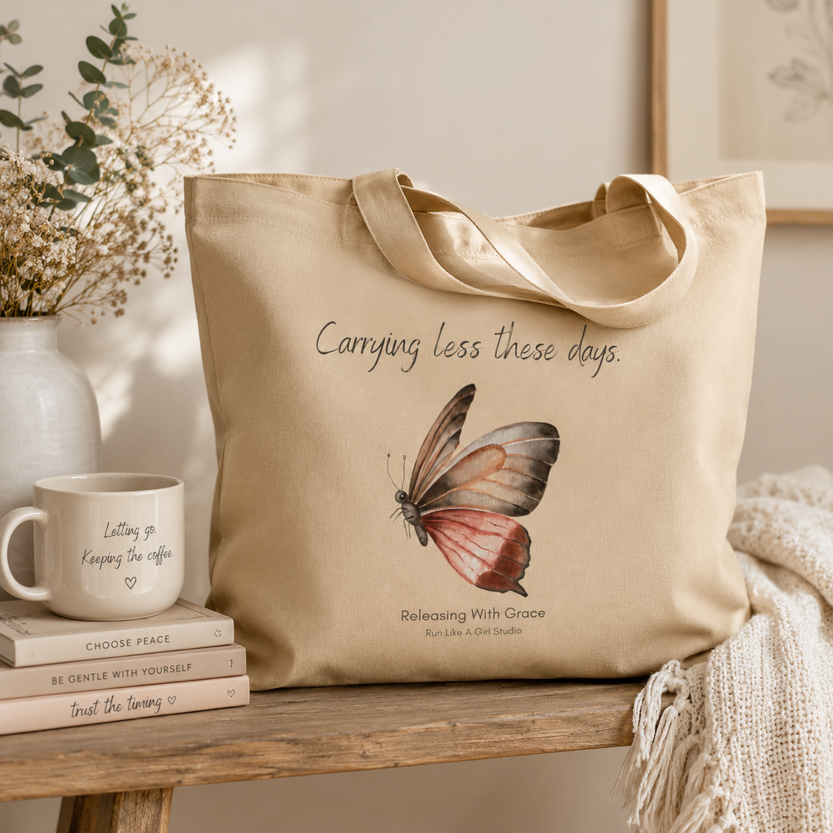 Carrying Less These Days Organic Cotton Tote | Releasing With Grace