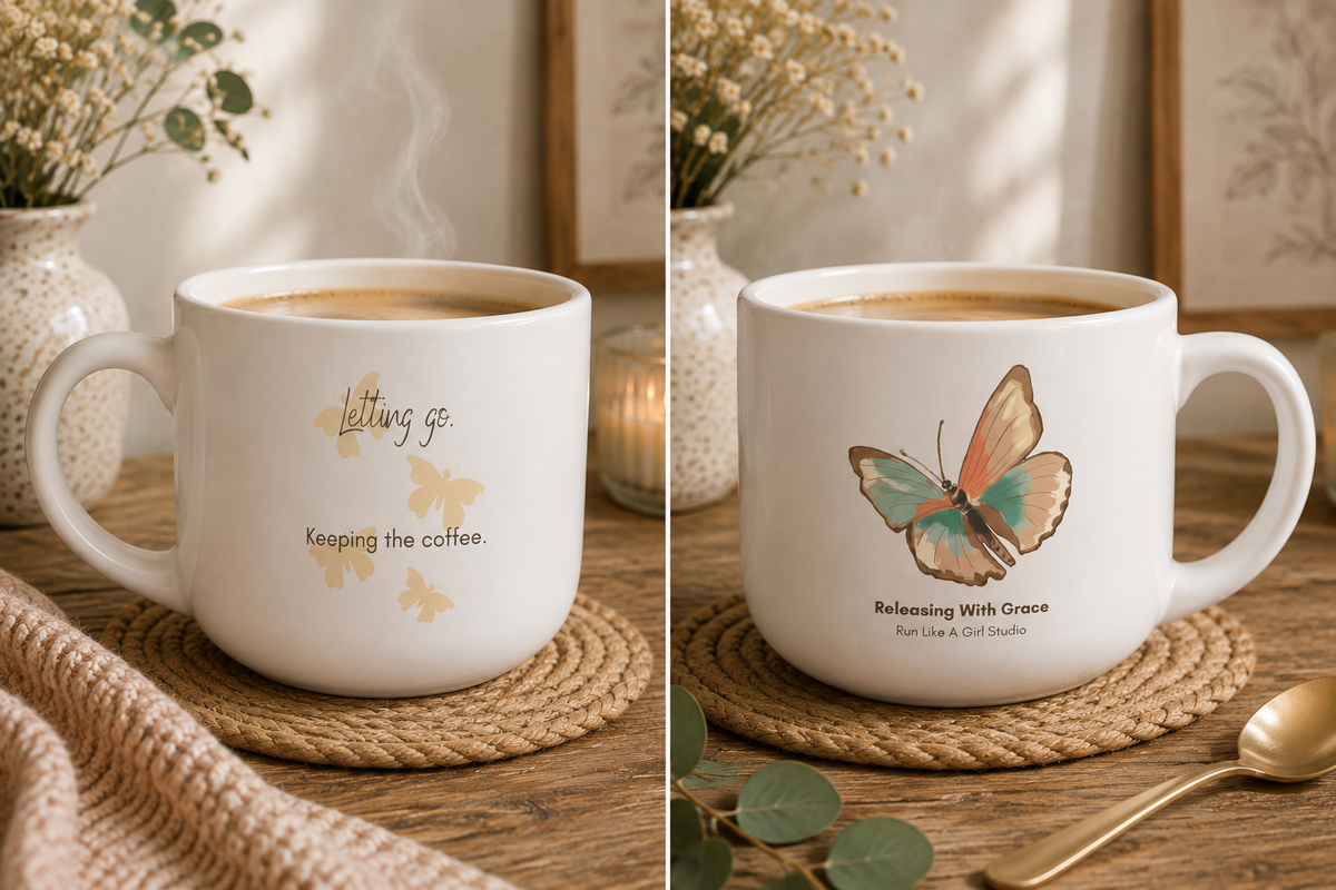 Letting Go, Keeping the Coffee | Releasing With Grace 25 oz Latte Mug