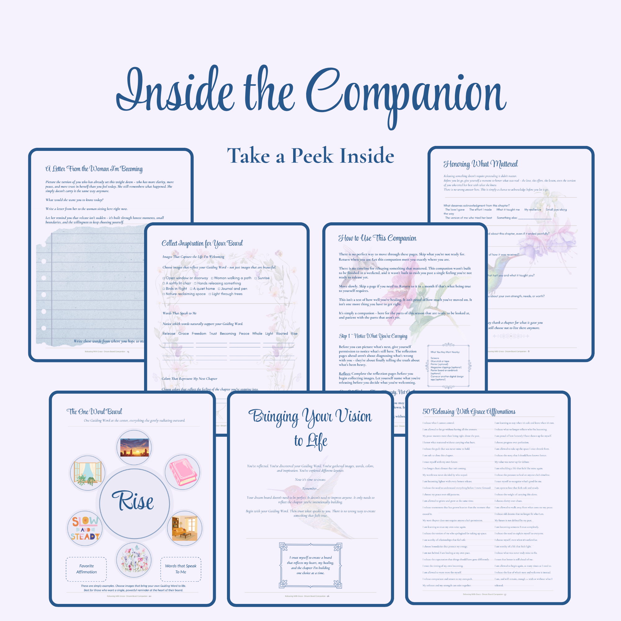 Releasing With Grace | A Guided Dream Board Companion (Printable PDF)