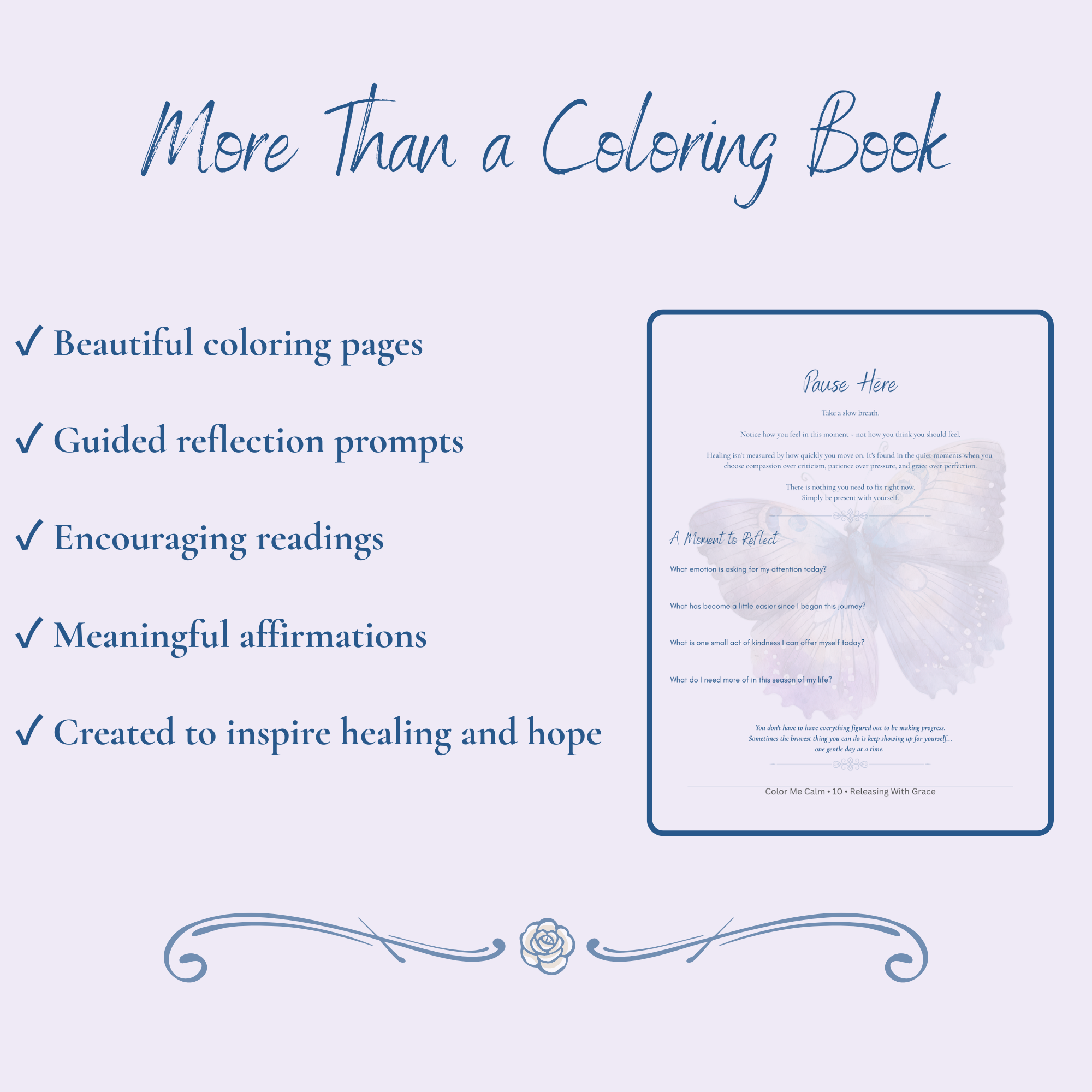 Color Me Calm: Releasing With Grace | Healing Coloring Book