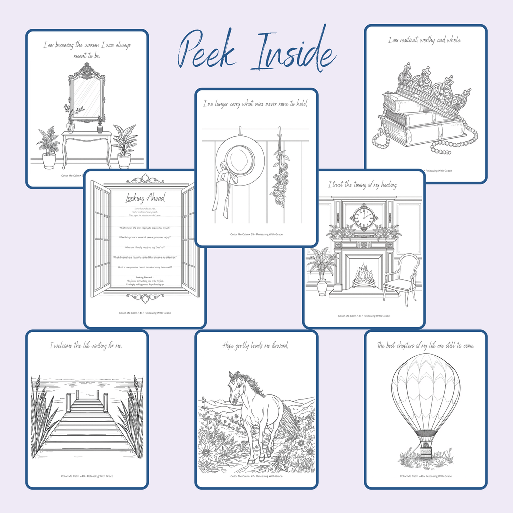 Color Me Calm: Releasing With Grace | Healing Coloring Book