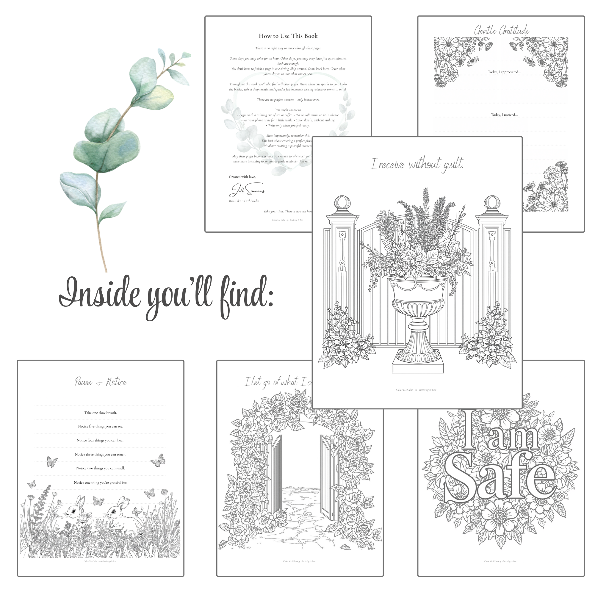 Color Me Calm: Receiving & Rest ~ A Botanical Coloring & Reflection Experience