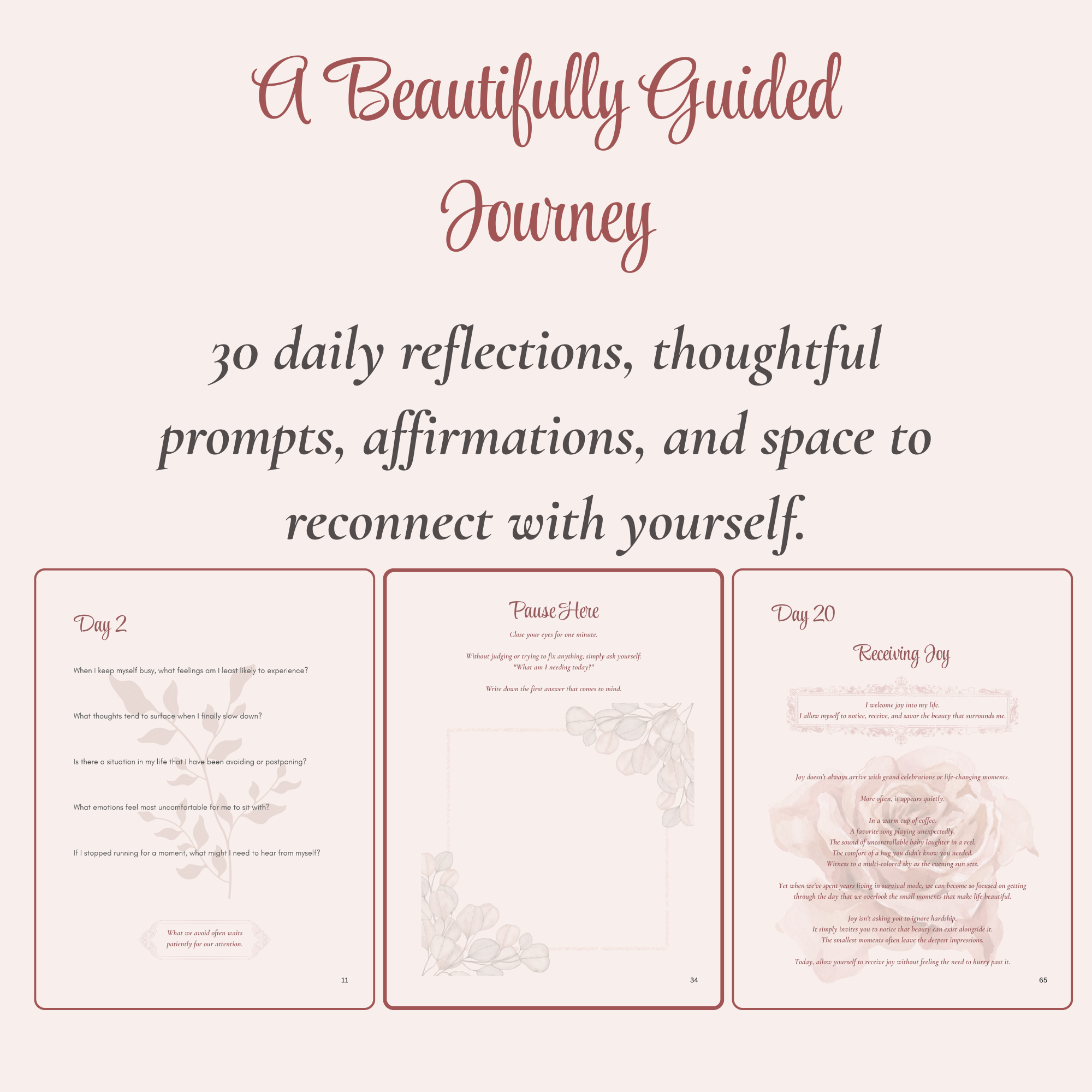 Receiving & Rest: A 30-Day Guided Journal for Nervous System Healing, Softness & Self-Trust