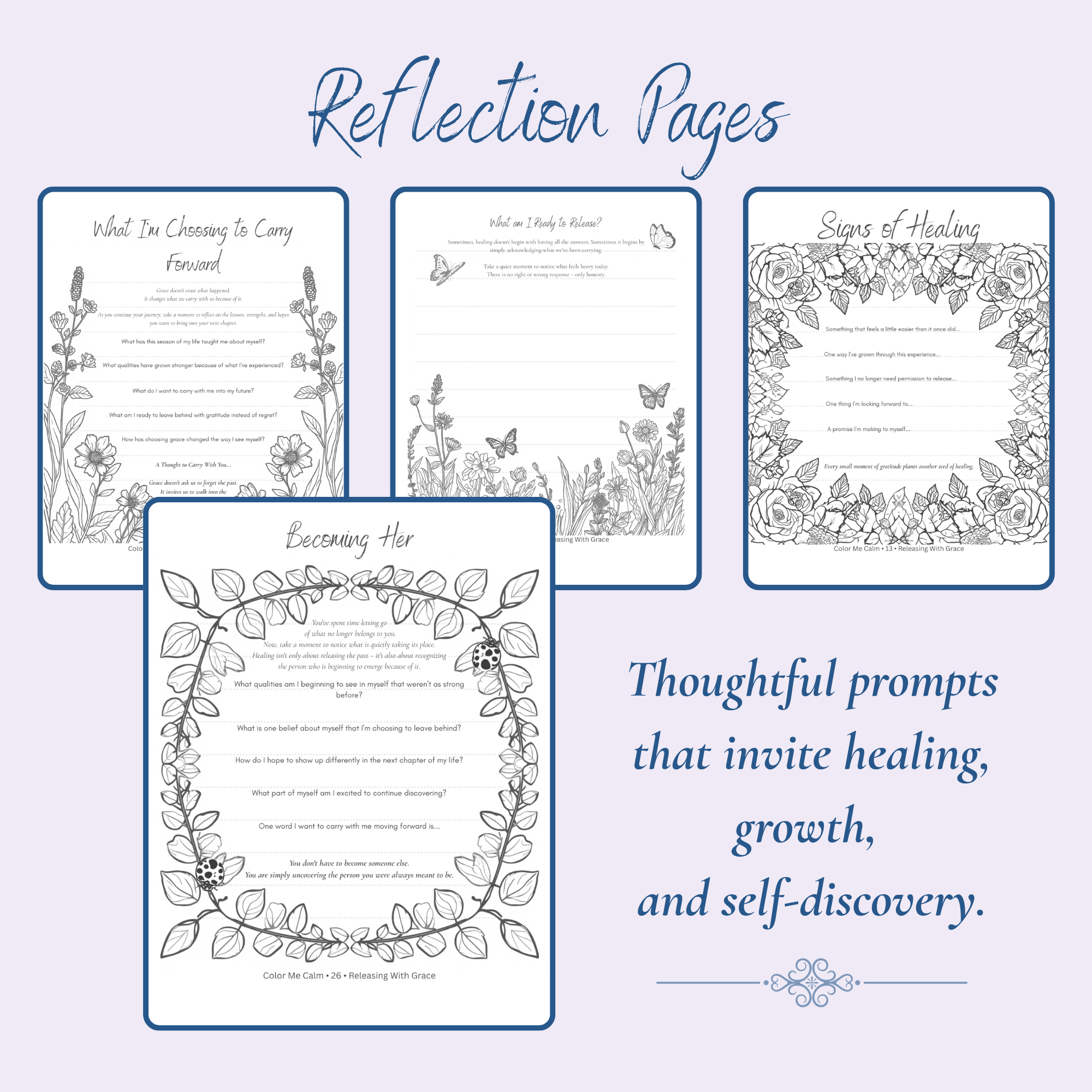 Color Me Calm: Releasing With Grace | Healing Coloring Book
