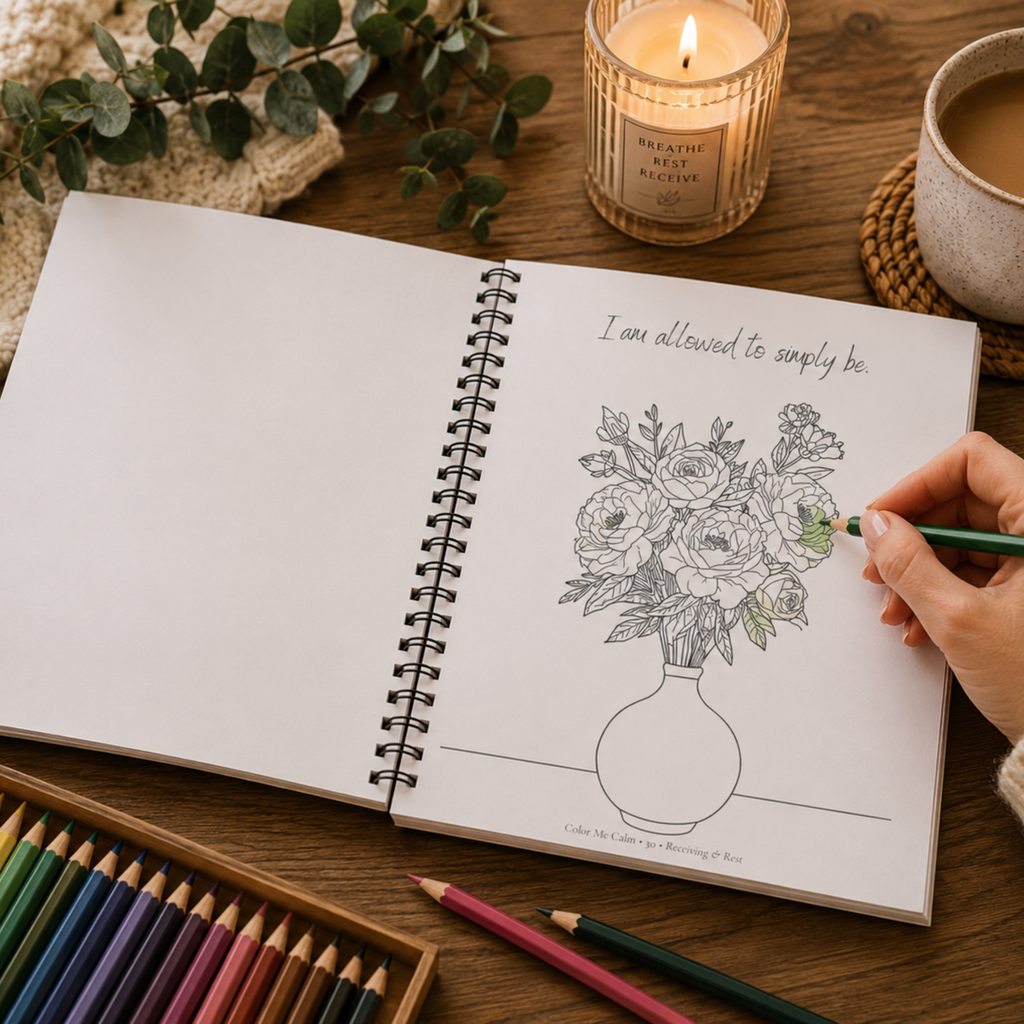 Color Me Calm: Receiving & Rest ~ A Botanical Coloring & Reflection Experience