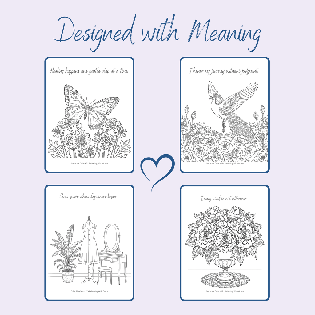 Color Me Calm: Releasing With Grace | Healing Coloring Book