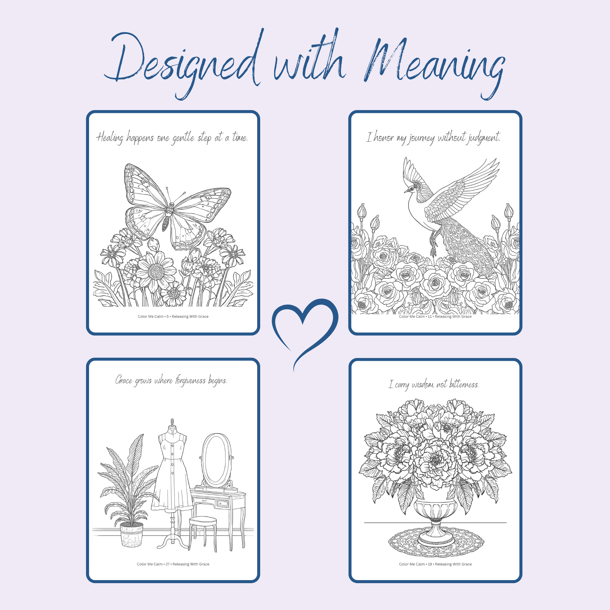 Color Me Calm: Releasing With Grace | Healing Coloring Book