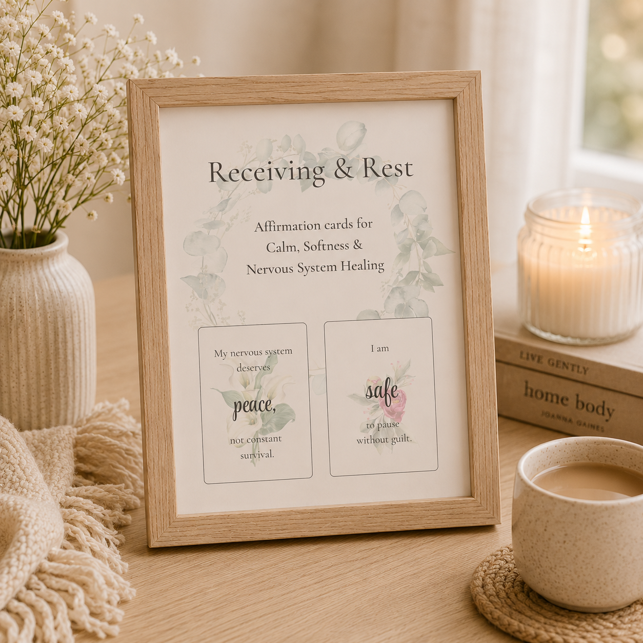 Receiving & Rest | Nervous System Healing Affirmation Cards