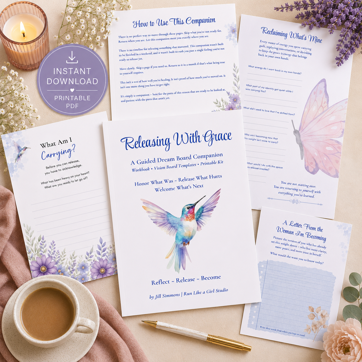 Releasing With Grace | A Guided Dream Board Companion (Printable PDF)