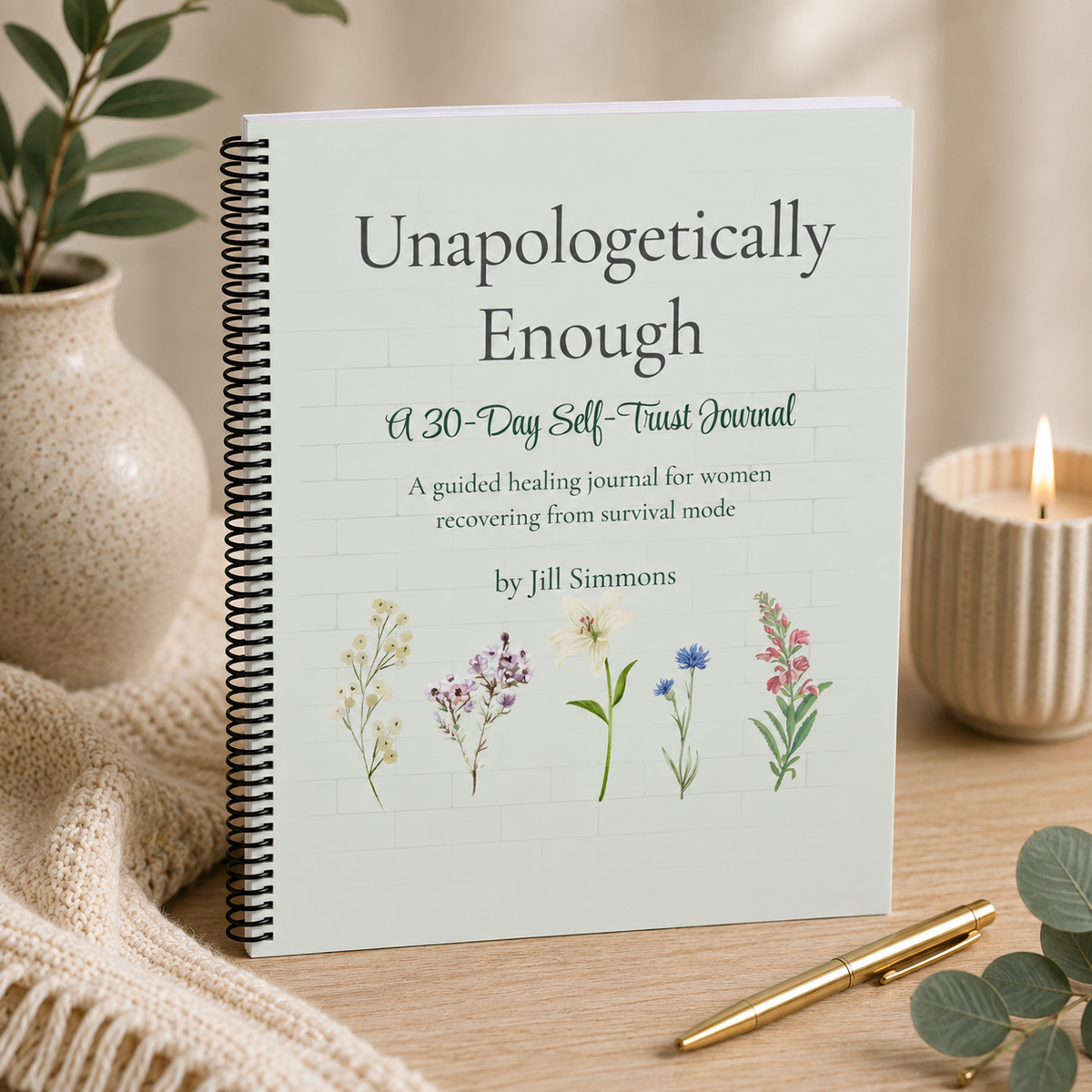 Unapologetically Enough | 30-Day Self-Trust Journal for Women