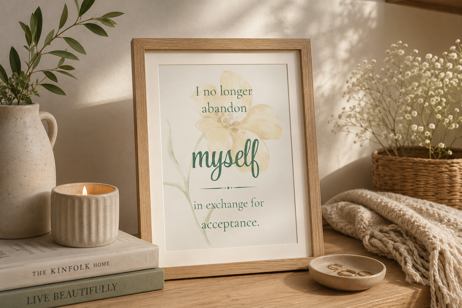Unapologetically Enough | Self-Trust & Boundaries Affirmation Cards