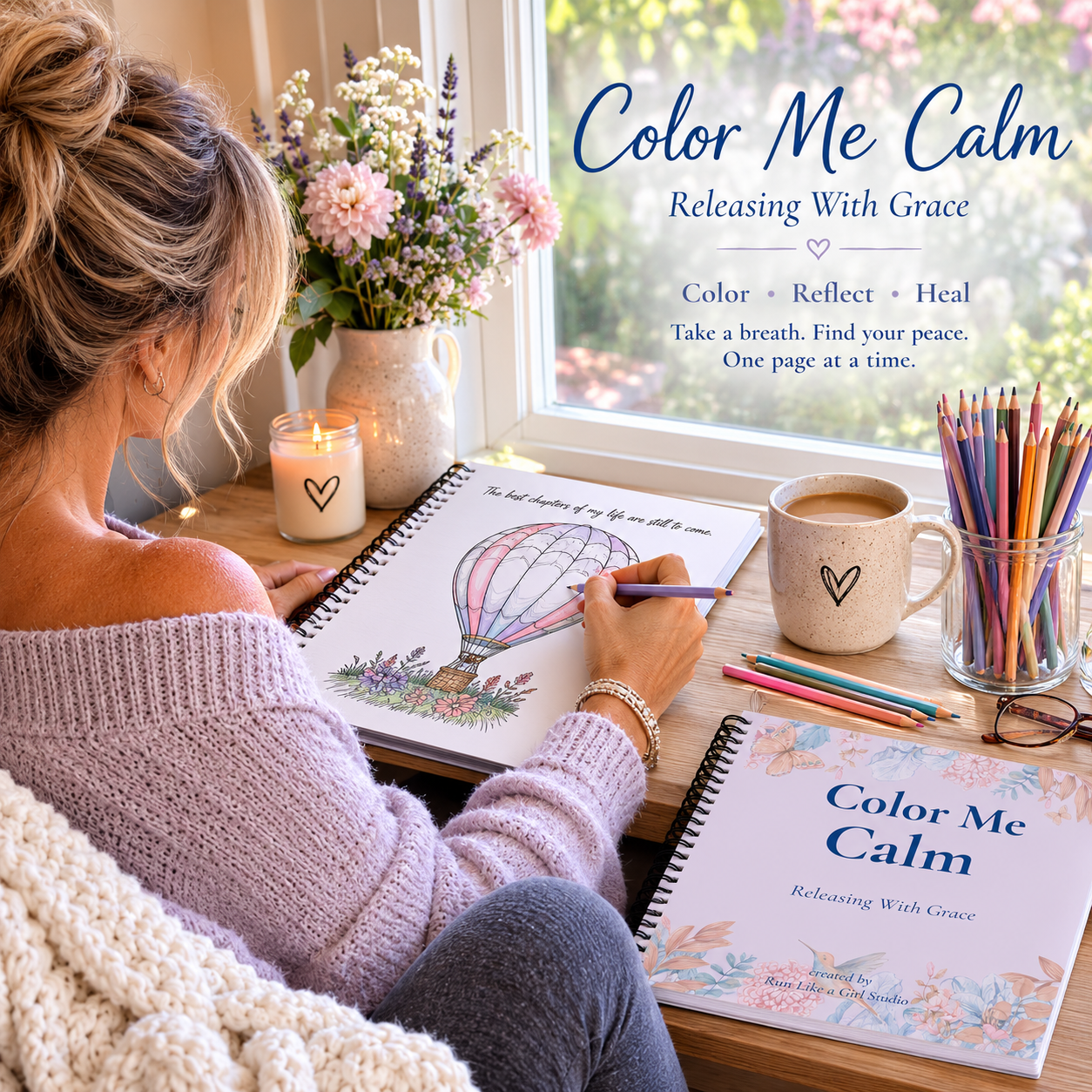 Color Me Calm: Releasing With Grace | Healing Coloring Book