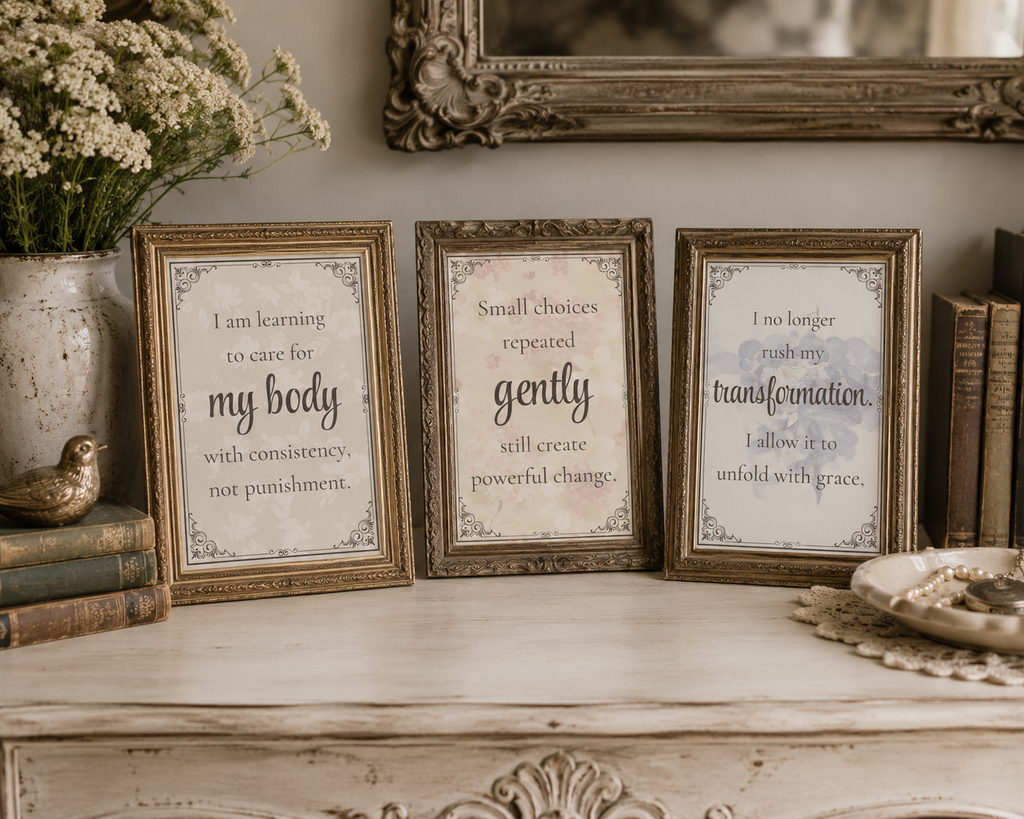 Becoming Her | Weight Loss & Self-Trust Affirmation Cards Motivation | Digital Download